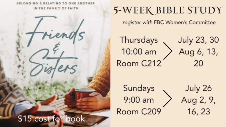 Friends and Sisters 5 week study